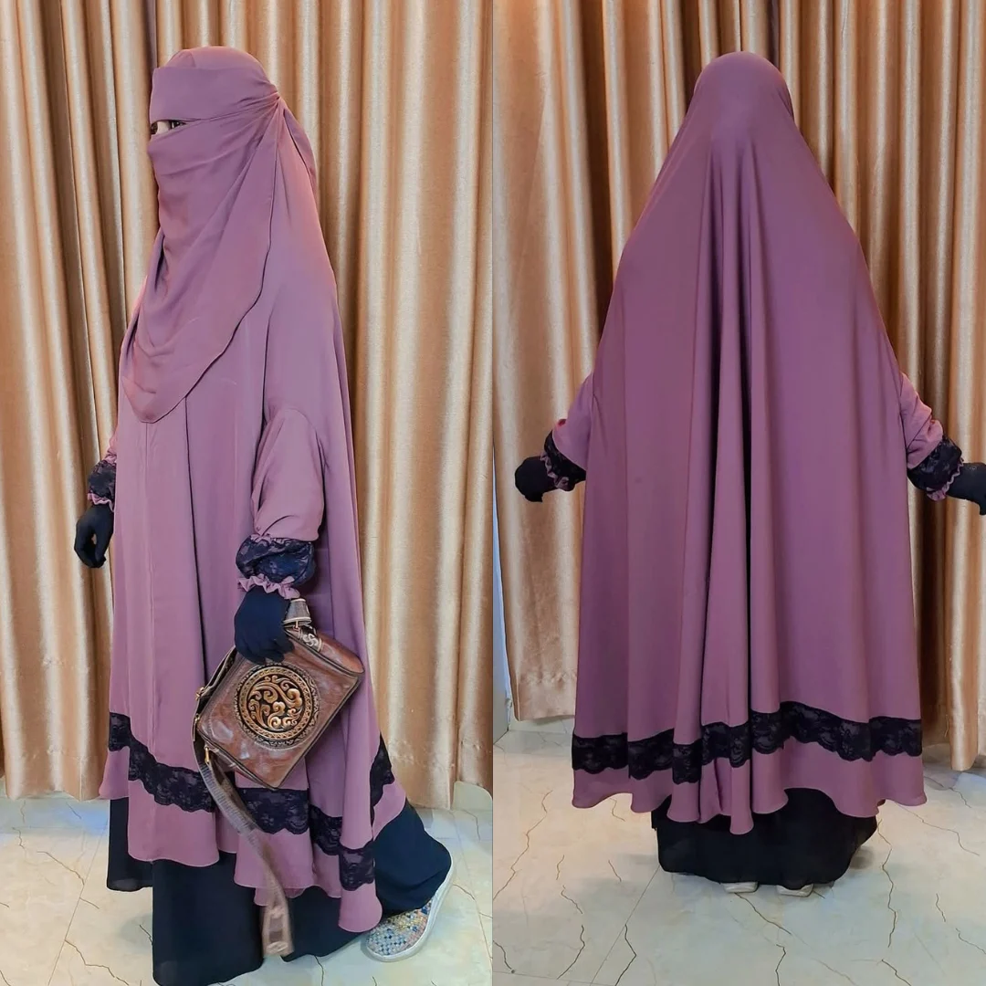 Separate nose nikab Khimar and skirt set CB101